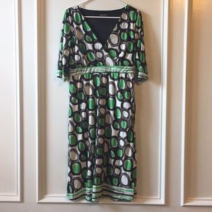 White/green/Grey dress